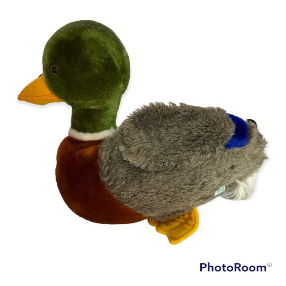 R. Dakin VTG 1981 Stuffed Mallard Duck Animal Plush Plush Toy Made In Korea - Picture 2 of 8